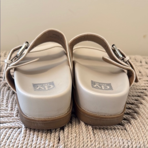 dv Dolce Vita Women 8.5 Taupe Annie Platform Two Strap Buckle Slip On Sandal - Picture 4 of 7